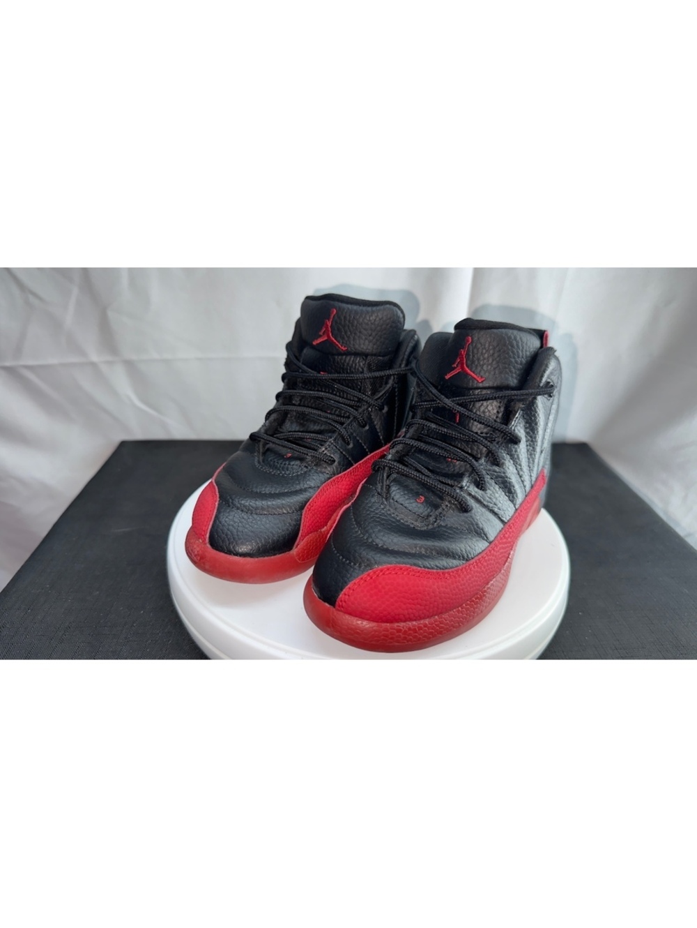 Kids NIKE AIR JORDAN 12 RETRO (PS) Black/Varsity Red  (151186 002)